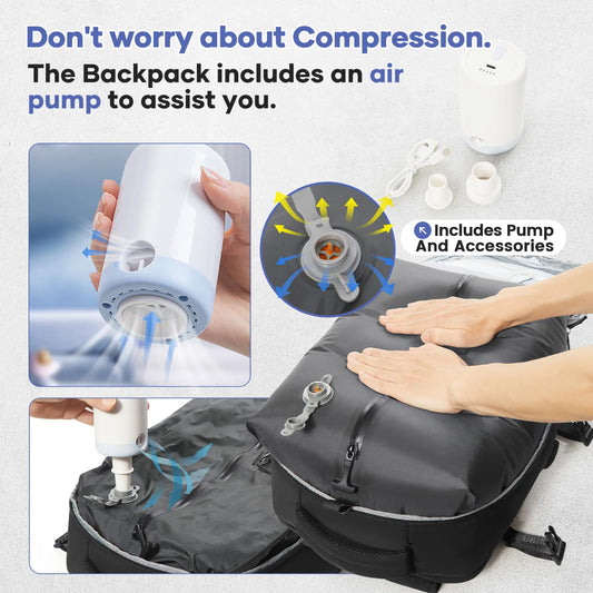 Vacuum Compression Travel Backpack - Compact & Durable