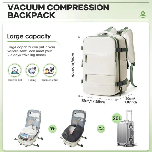 Large Compression Travel Backpack - Smart Storage